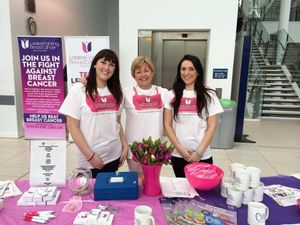 Supporting image for story: Cancer charity celebrating cash donation