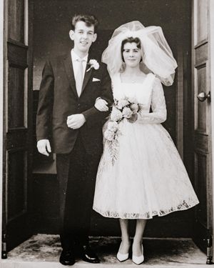 The couple on their wedding day