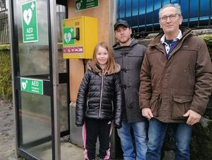 Supporting image for story: Old red phone box in Llanfyllin gets a new lease of life housing a defibrillator