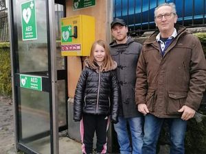 Supporting image for story: Old red phone box in Llanfyllin gets a new lease of life housing a defibrillator
