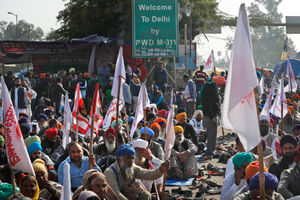 Tens of thousands of Indian farmers have protested against new laws they saw will drive down grain prices