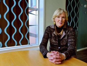 Professor Margaret McMillan pictured after her talk to the students at Wolverhampton University on the war