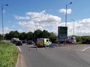 Supporting image for story: Multi-car crash closes eastbound A5 near Shrewsbury