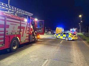 Supporting image for story: Driver cut from car after head-on collision between car and HGV on A53 in north Shropshire
