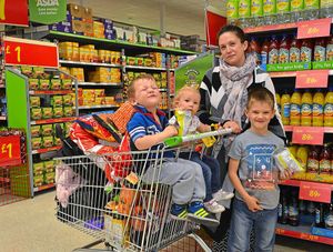 Kayleigh Fisher doing her weekly shop in Asda
