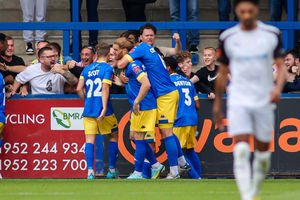 Kings Lynn celebrate goal against Telford - Ashley Griffiths