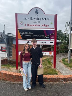 Kathryn Smith and Will Denton at Lady Hawkins School, Kington