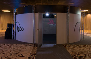 One of Igloo's six-metre cylinders is now enabling hospitality firm Marriott International to use the power of Shared VR in its design prototyping and development