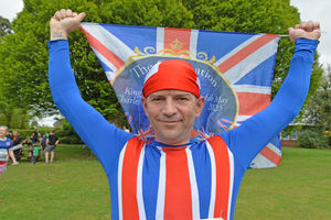 Runner Darren Hassall got in the coronation spirit