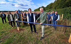 LAST COPYRIGHT NATIONAL WORLD TIM THURSFIELD -24/09/25
Sir William Worsley officially opens the new woodland path off Mill Lane, Shifnal.