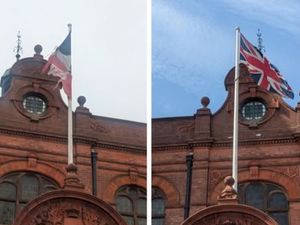 Supporting image for story: Dudley MP praises council for 'quickly' replacing weathered Union Jack flag outside Stourbridge Town Hall