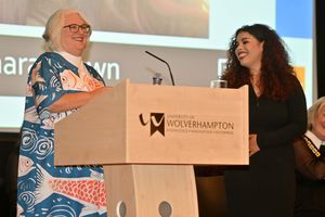 Brenda Wile and finalist Kamara Brown