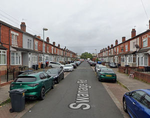 Swanage Road, Birmingham, near to where the incident took place 