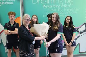 Learners from The Link Academy with Baroness Bennett 