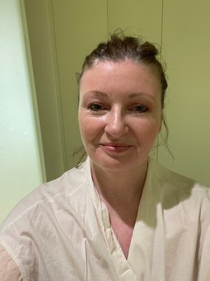 Fionnuala Bourke prepares for a Neko preventative healthcare scan in Birmingham