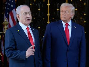 Supporting image for story: Trump warns Iran on nuclear revival as he hosts Israel’s Netanyahu