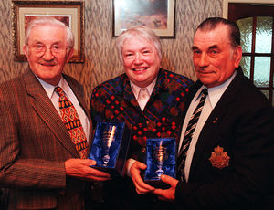 Allan Peever, left, retires from parish council