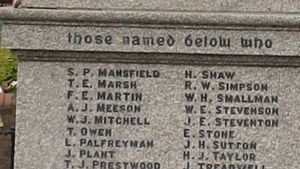 The fallen soldier's sacrifice is recorded on Cannock war memorial.
