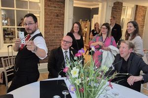 Magician Jack Dent entertained guests with sleight-of-hand routines