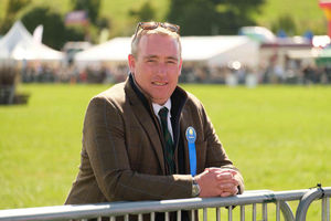 The Chairman of Kington Show, Alex Ross on the edge of  the main ring. Alex is in the first year of his three year term. Image by Andy Compton