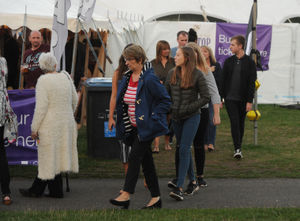 Fans leave the Big Top after the show was cancelled