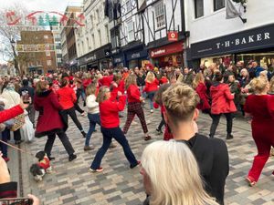 Supporting image for story: Watch: Record-breaking dance group return to Shrewsbury to surprise Christmas shoppers with festive flash mob