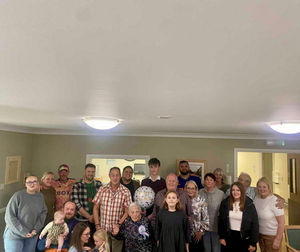 The whole family joined Joyce