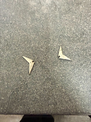 The metal items which have punctured tyres.