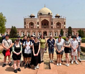 Enjoying a visit to the historic Humayun's Tomb