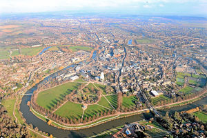 Aerial view of Shrewsbury 