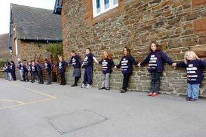 Supporting image for story: Protest event at Stiperstones primary school