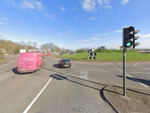 Supporting image for story: Lane closes at busy Dudley island after crash that left car on its roof