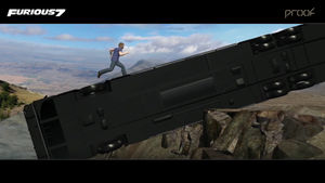 A shot from Fast & Furious 7