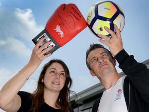 Supporting image for story: Richie auctioning Rio's ball and gloves to fight cancer
