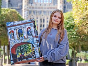 Supporting image for story: Ukrainian refugee awarded special recognition for art GCSE
