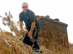 Supporting image for story: Shropshire thatcher keeps up the family tradition