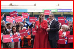 Labour Party leader Sir Keir Starmer with friends in Gillingham