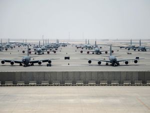 Supporting image for story: Iran launches missiles at US base in Qatar in retaliation for American bombing