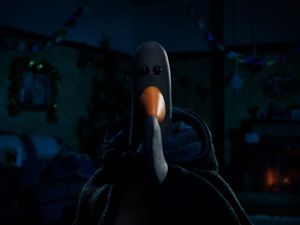 Supporting image for story: Wallace And Gromit Traitors crossover ident sees Feathers McGraw unmasked