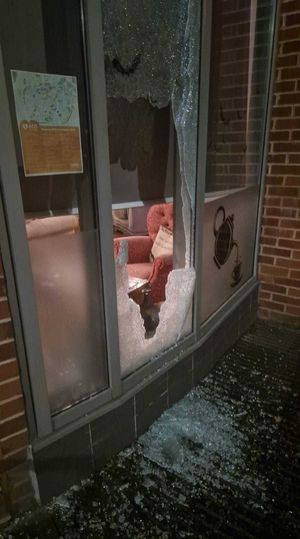 West Midlands Police and Wolverhampton Council helped to clean the glass