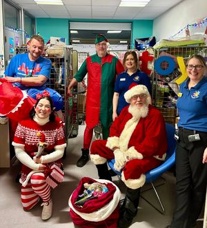David Richards delivers gifts