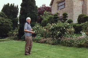 The late artist Sidney Nolan at his property near Presteigne.