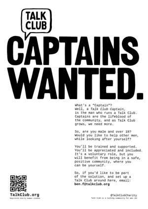 Talk Club Captains wanted