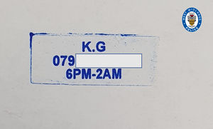 A stamp advertising the drugs line's number and opening hours. Photo: West Midlands Police