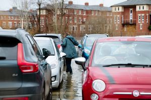 Motorists parked at the NCP Car Park in Wyle Cop, Shrewsbury, had to move quickly to get out in time