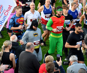 Batman and Robin joined the race