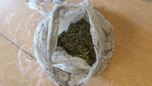 A bag of drugs which was seized as during an attempt to airlift it into prison