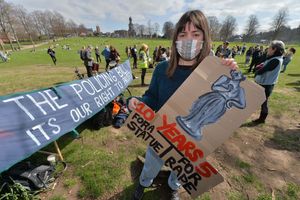 The 'Kill the Bill' protest in Shrewsbury's Quarry