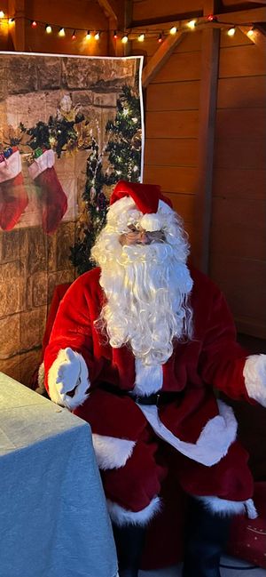 Santa presented children with a Christmas gift courtesy of the town council at the event