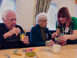 Arthur and Sandra Foxcroft with support worker Gina at one of the groups.